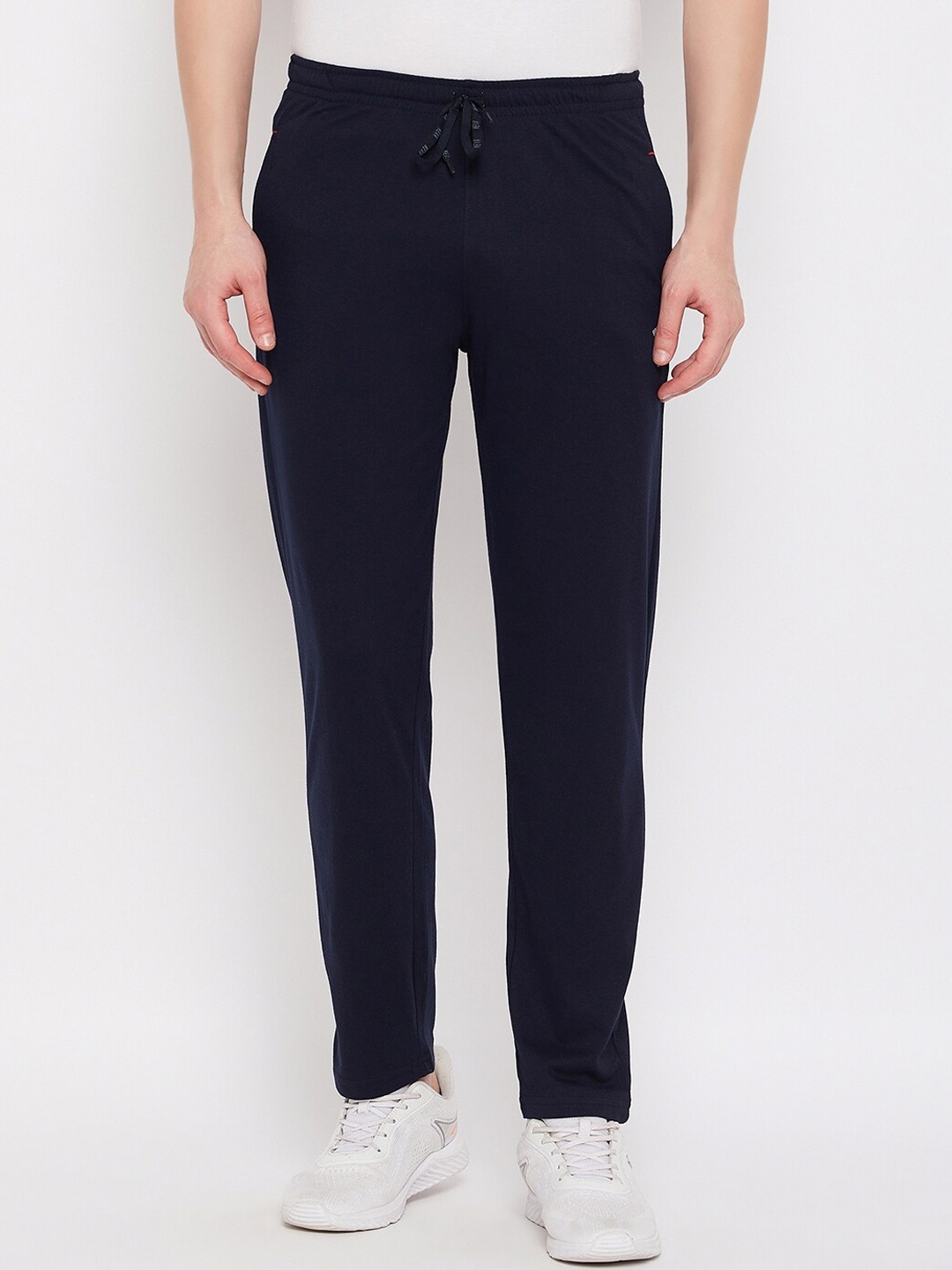

NEVA Men Regular Fit Mid-Rise Sports Track Pants, Navy blue