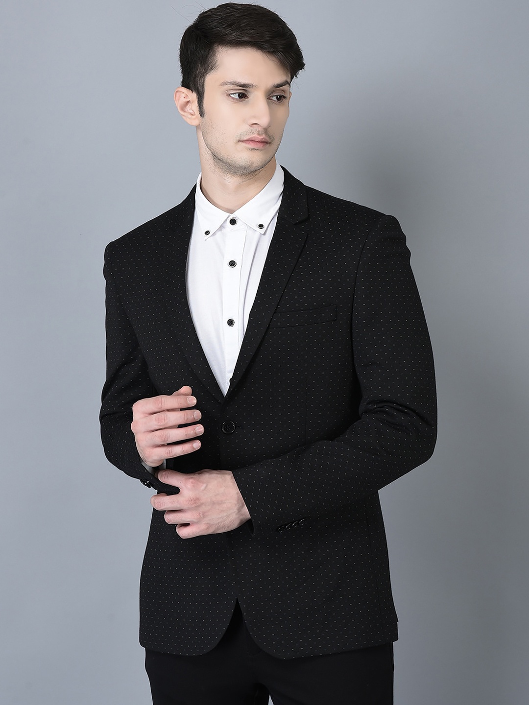 

CANOE Printed Single Breasted Formal Blazer, Navy blue