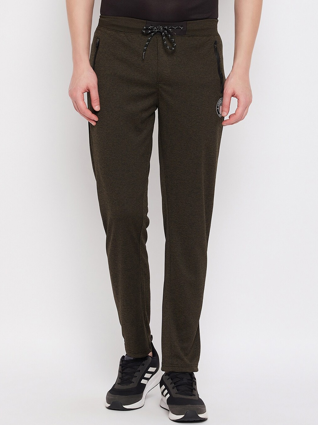

NEVA Men Textured Breathable Regular Fit Sports Track Pants, Olive