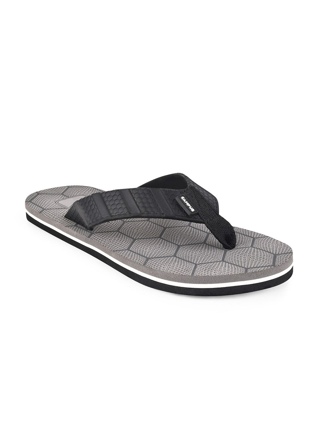 

Campus Men Printed Thong Flip-Flops, Grey