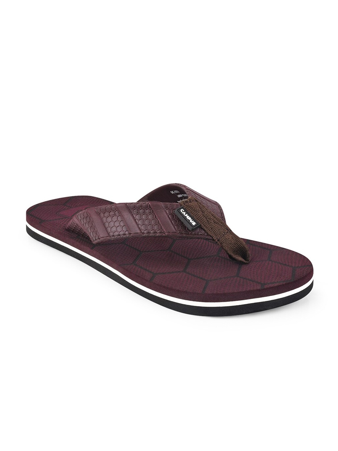 

Campus Men Printed Thong Flip-Flops, Brown