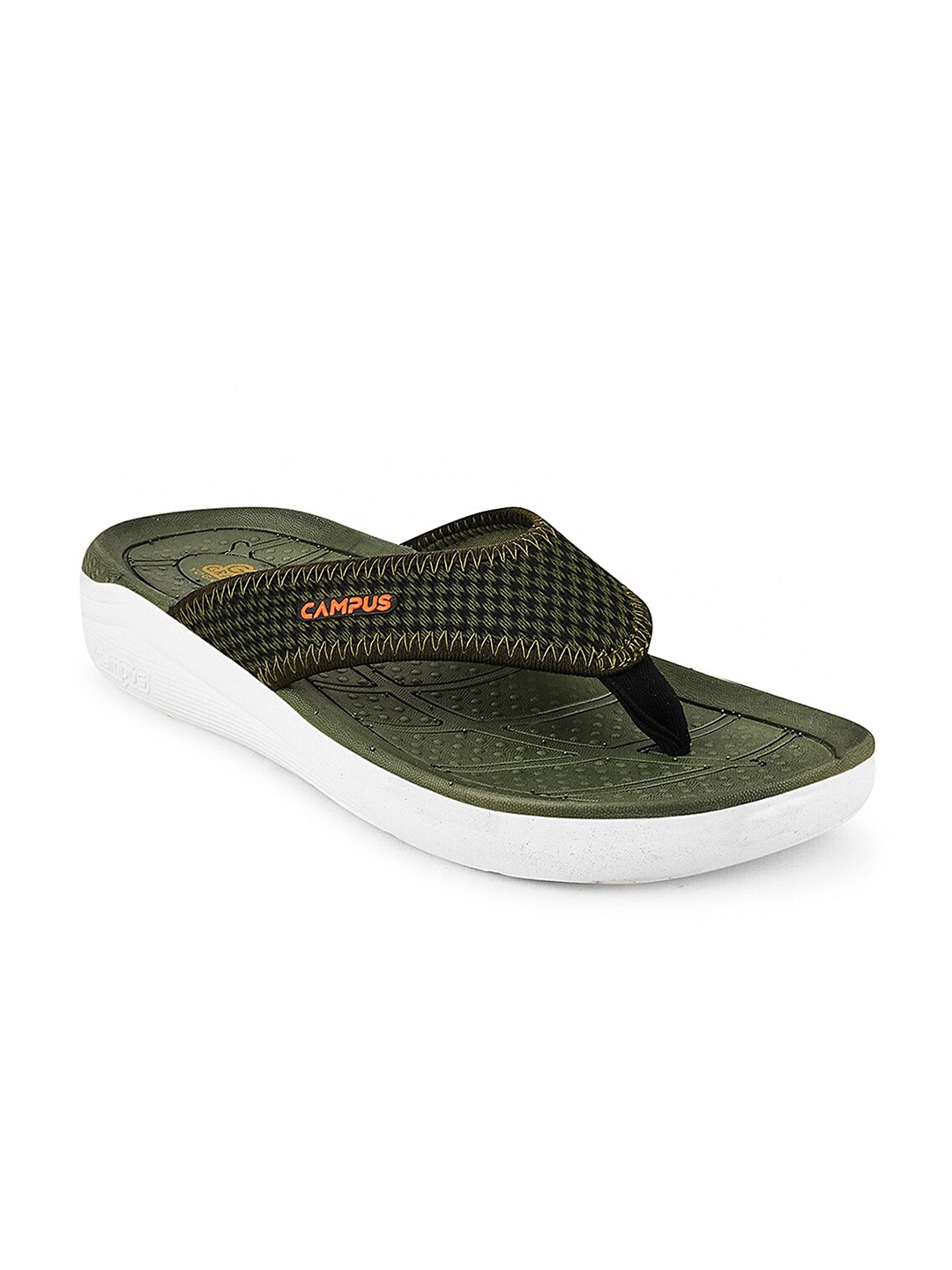 

Campus Men Self Design Thong Flip-Flops, Green