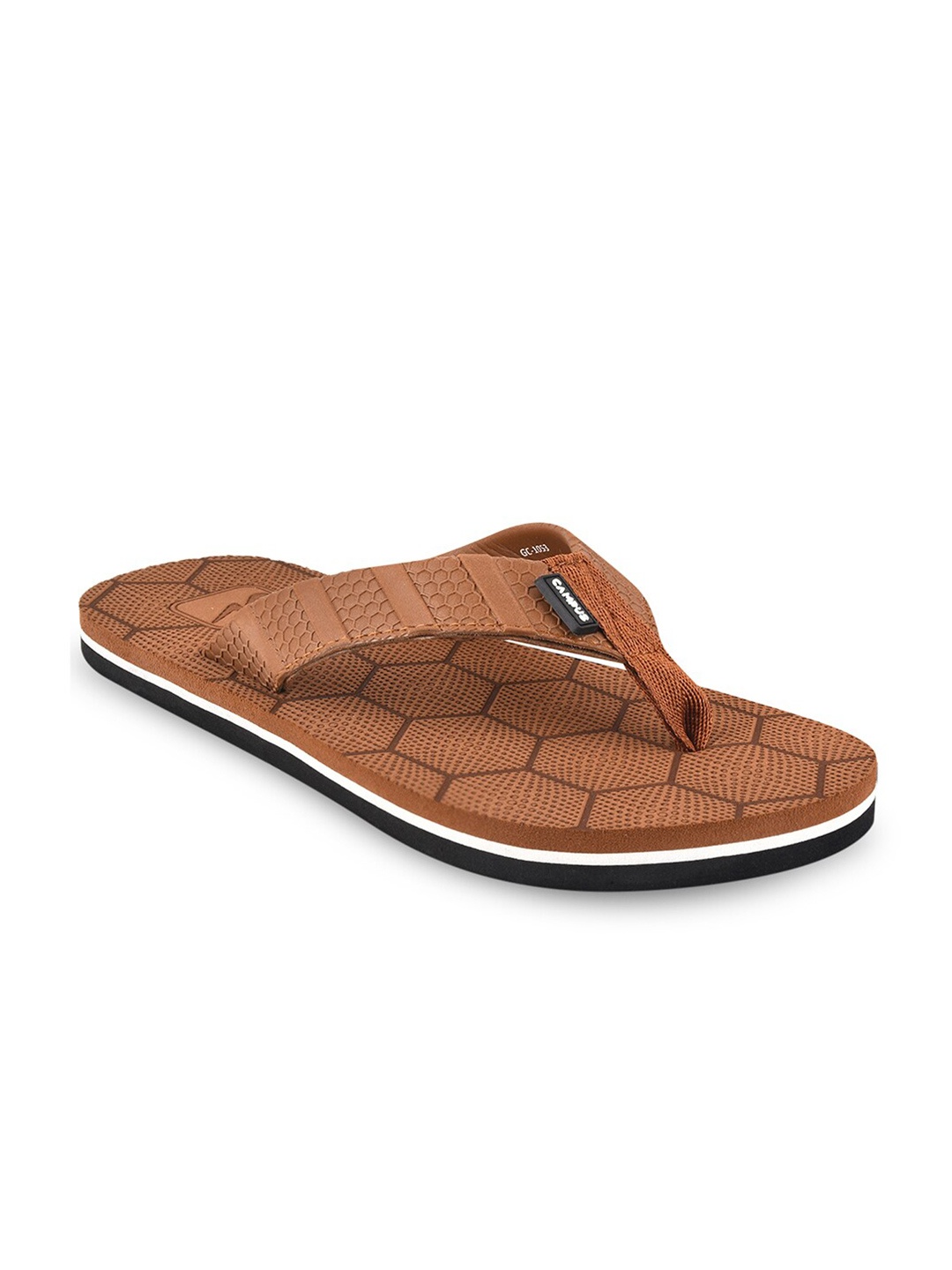 

Campus Men Printed Thong Flip-Flops, Tan