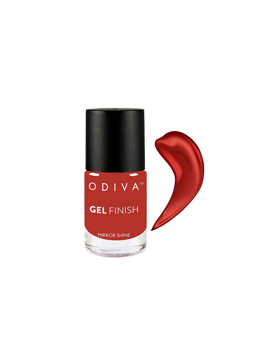 

ODIVA Mirror Shine Gel Finish Long-Wearing Nail Polish 11ml - Cherry Pie 01, Red