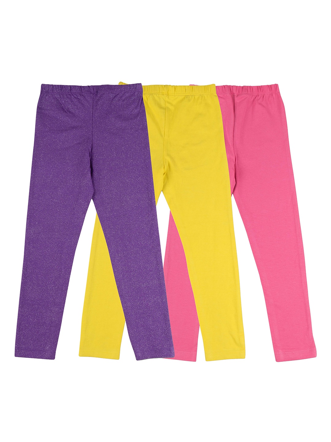 

JusCubs Girls Pack of 3 Ankle-Length Cotton Leggings, Violet