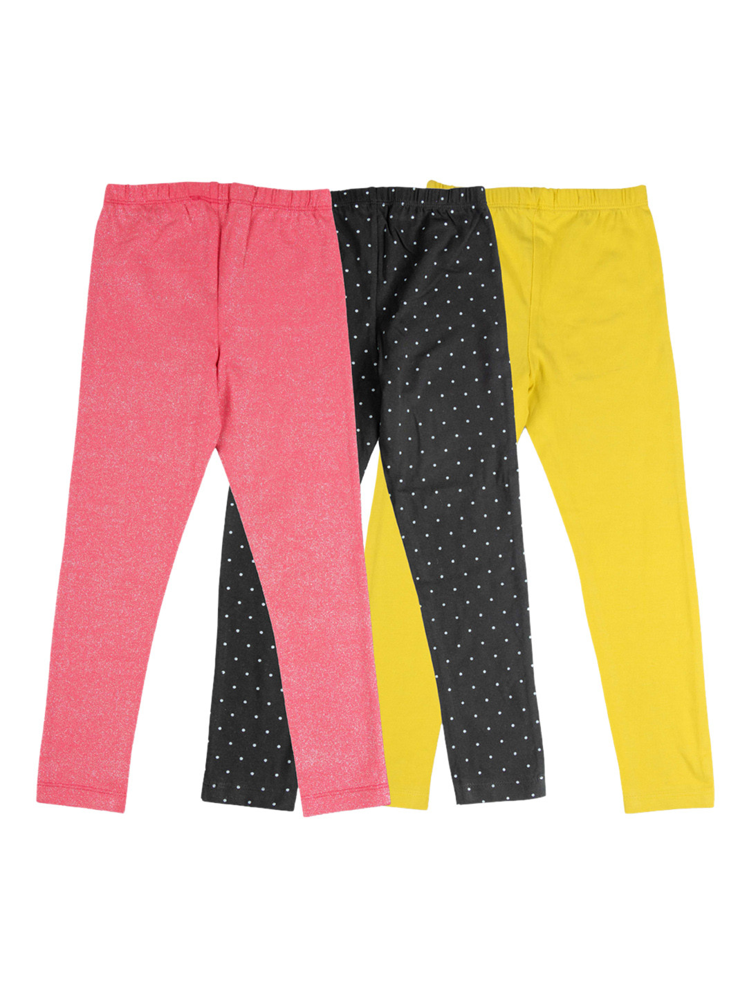 

JusCubs Girls Pack of 3 Ankle-Length Cotton Leggings, Pink