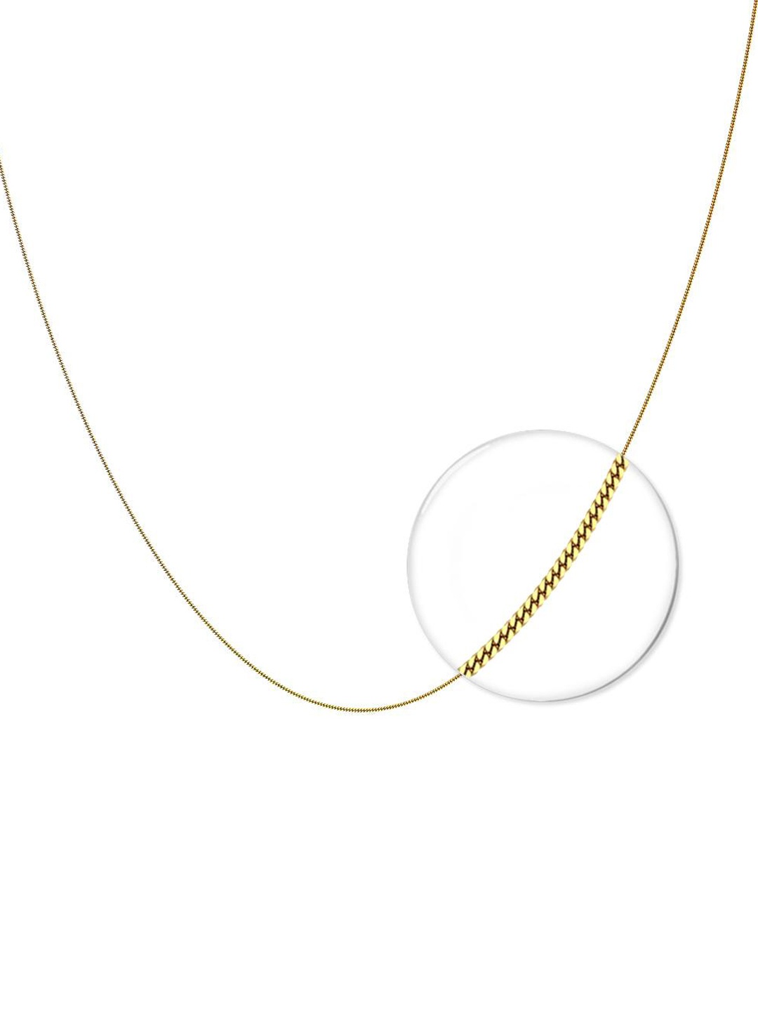 

CANDERE A KALYAN JEWELLERS COMPANY Lightweight 18KT BIS Hallmark Gold Chain-2.29gm