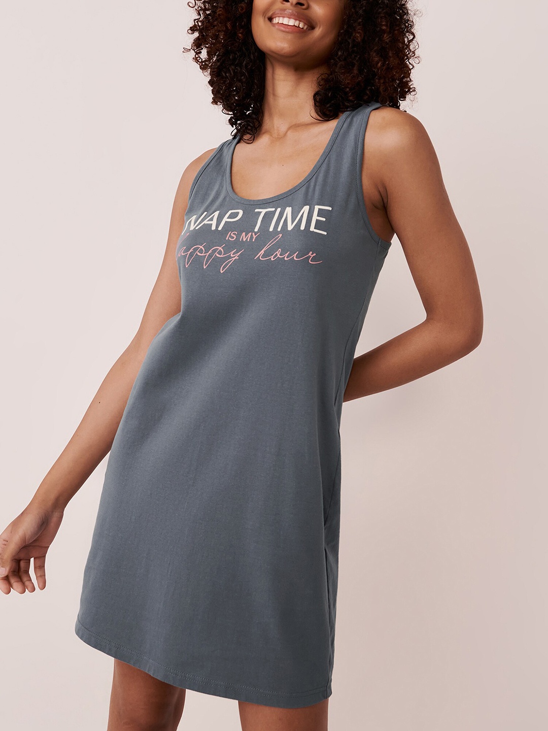 

La Vie en Rose Women Printed Pure Cotton Full Slip, Blue
