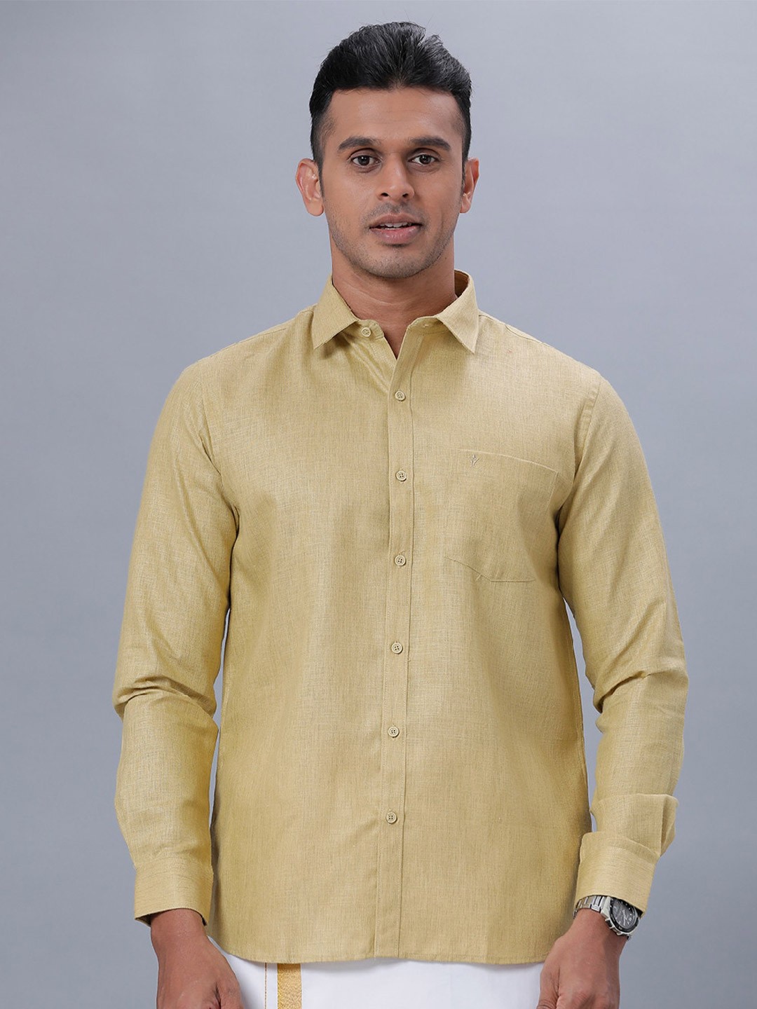 

Ramraj Spread Collar Casual Shirt, Yellow