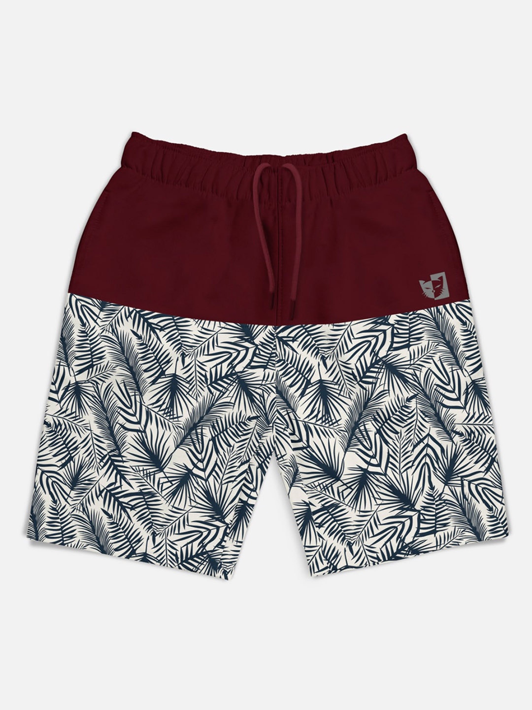 

HELLCAT Boys Floral Printed Shorts, Burgundy