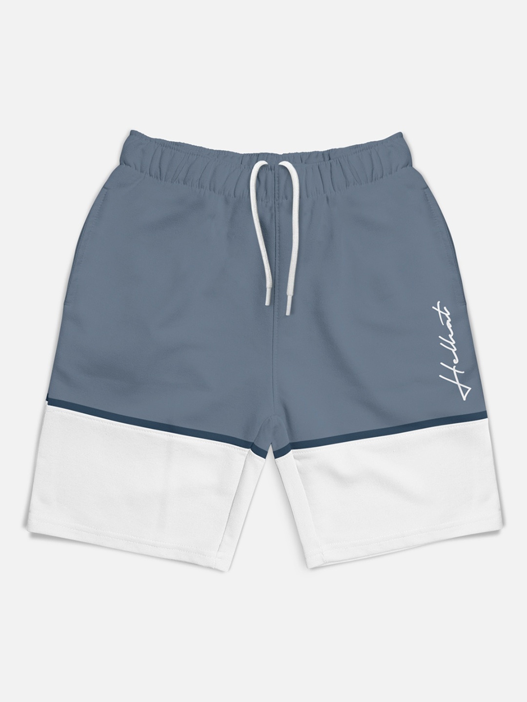 

HELLCAT Boys Blue Colourblocked Sports Cotton Shorts