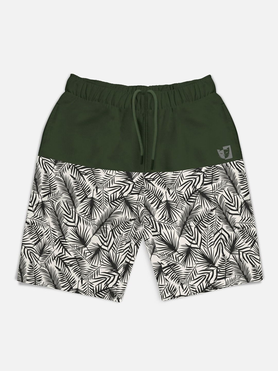 

HELLCAT Boys Printed Mid-Rise Shorts, Olive