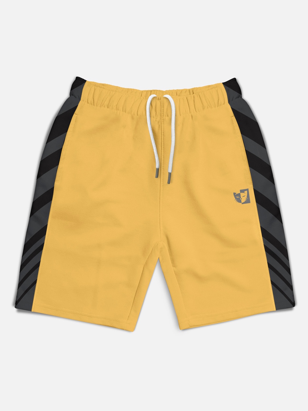 

HELLCAT Boys Mid-Rise Cotton Shorts, Mustard