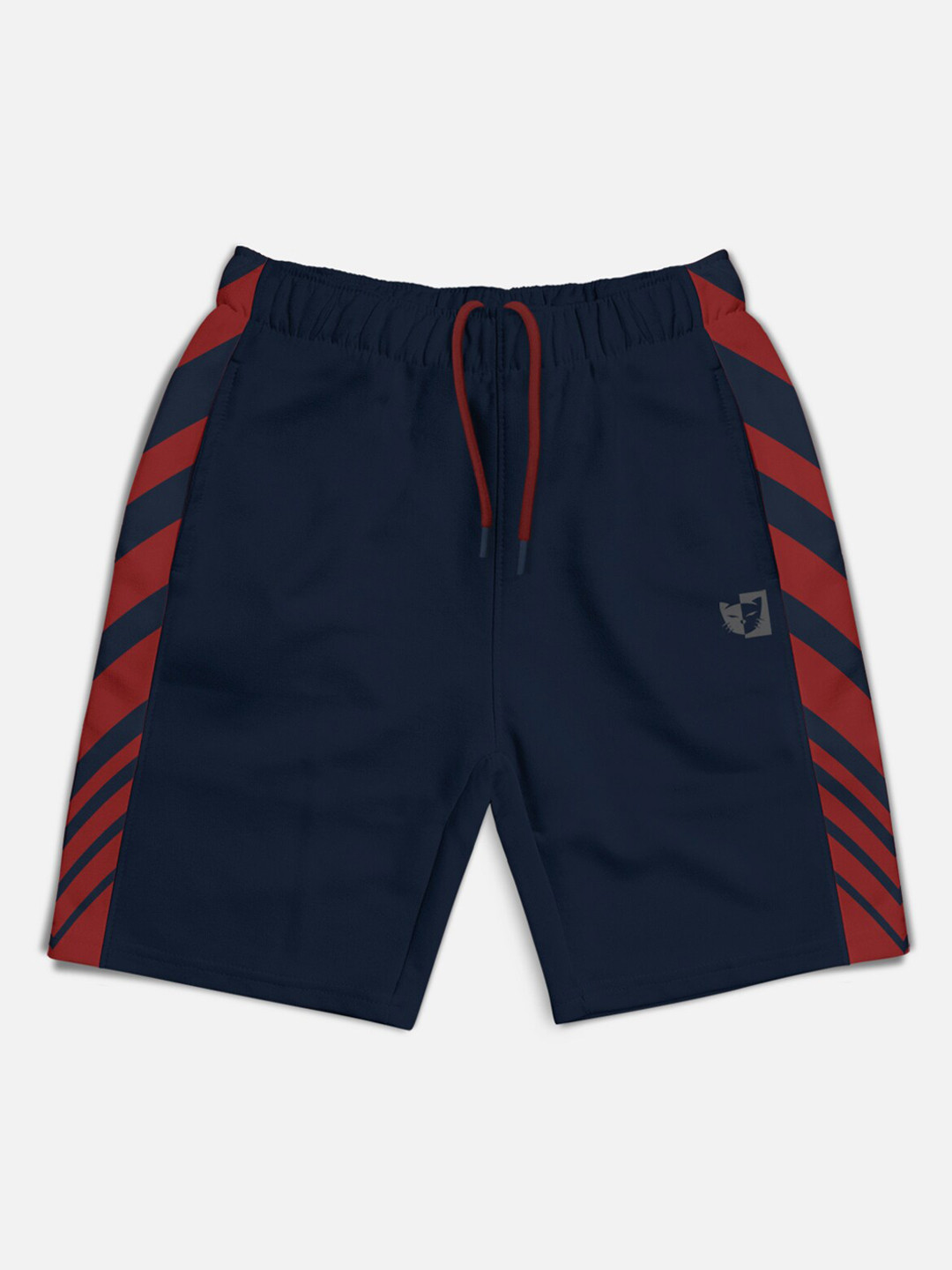 

HELLCAT Boys Mid-Rise Cotton Shorts, Navy blue