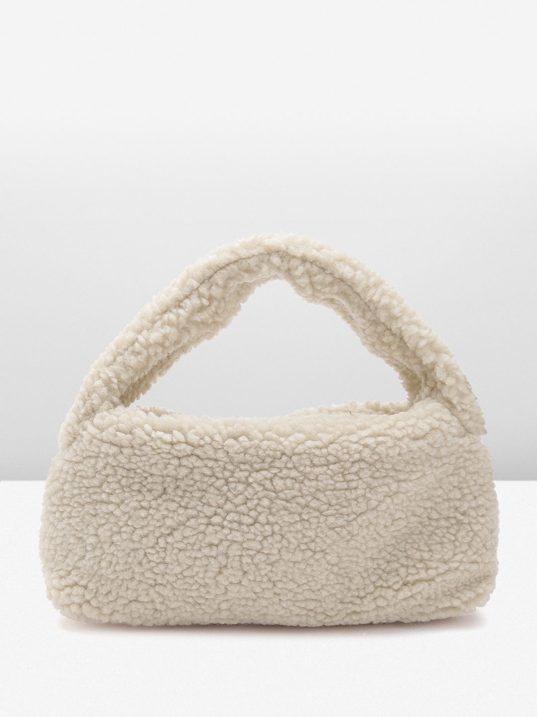 

MISSPAP Sherpa Shoulder Bag, Cream