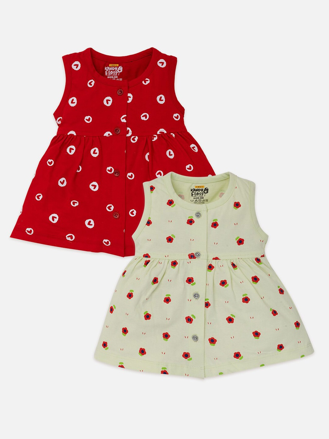 

AMUL Kandyfloss Multicoloured Print A-Line Dress, Multi