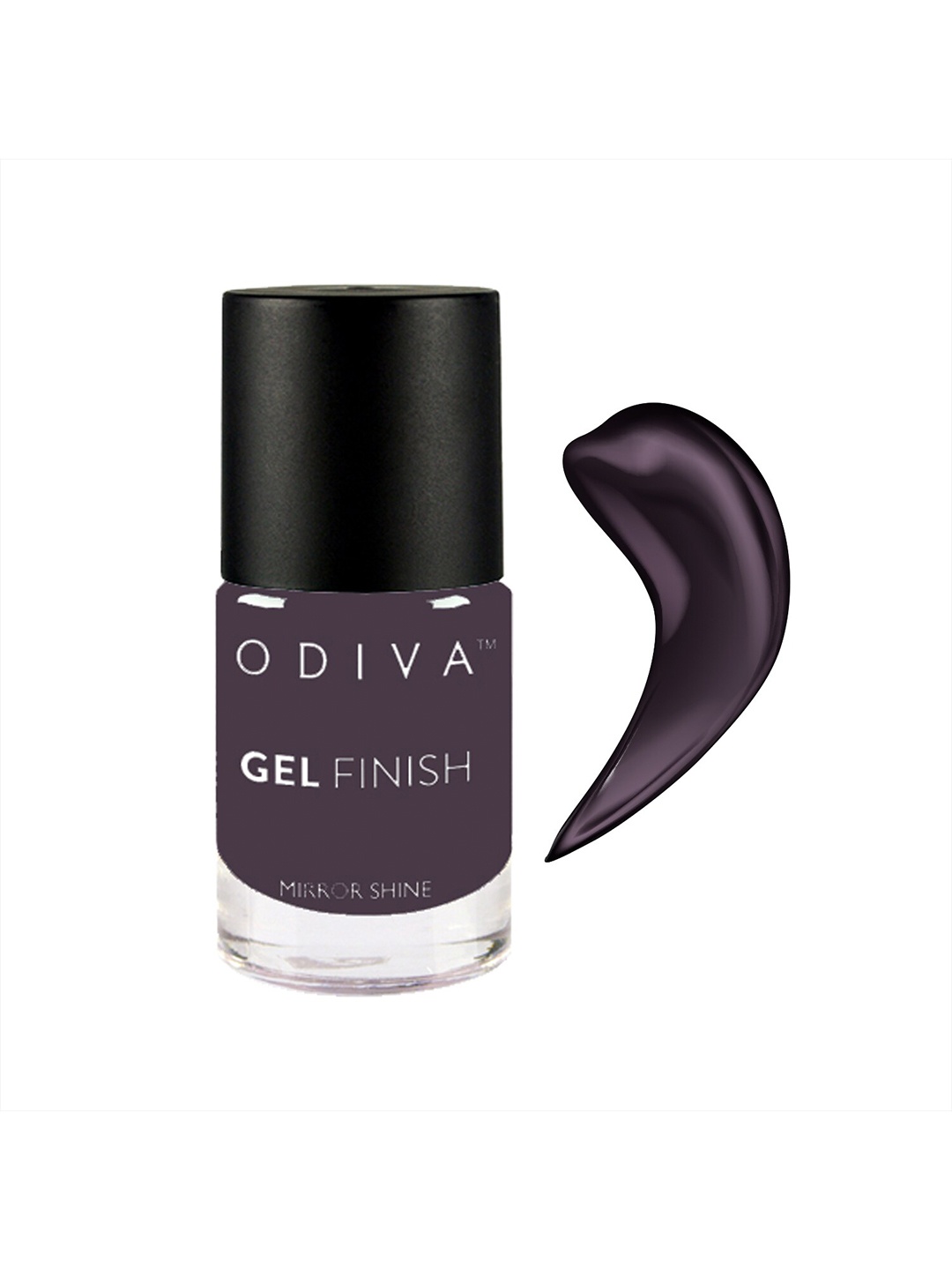 

ODIVA Mirror Shine Gel Finish Long-Wearing Nail Polish 11ml - Warmed Wine 23, Purple