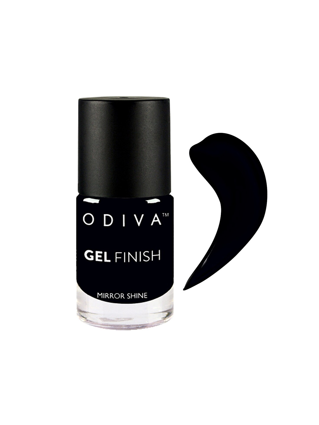 

ODIVA Gel Finish Long-Wearing Mirror Shine Nail Polish 11ml - LBD 13, Black