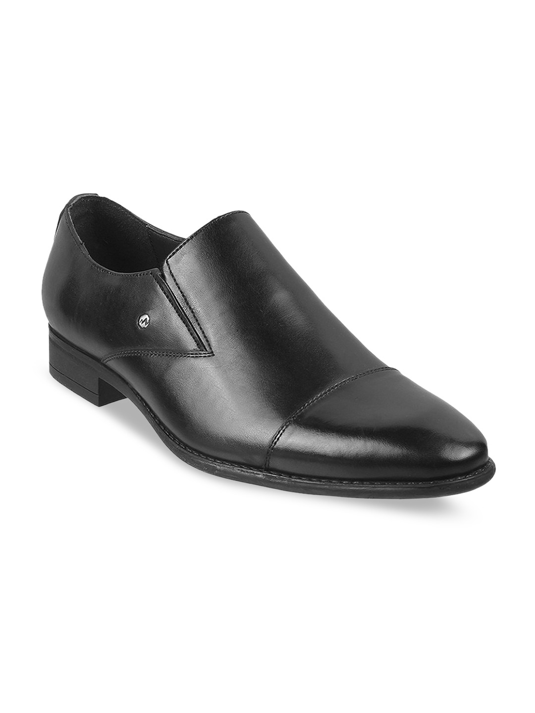 

Metro Men Leather Round-Toe Formal Slip-Ons Shoies, Black