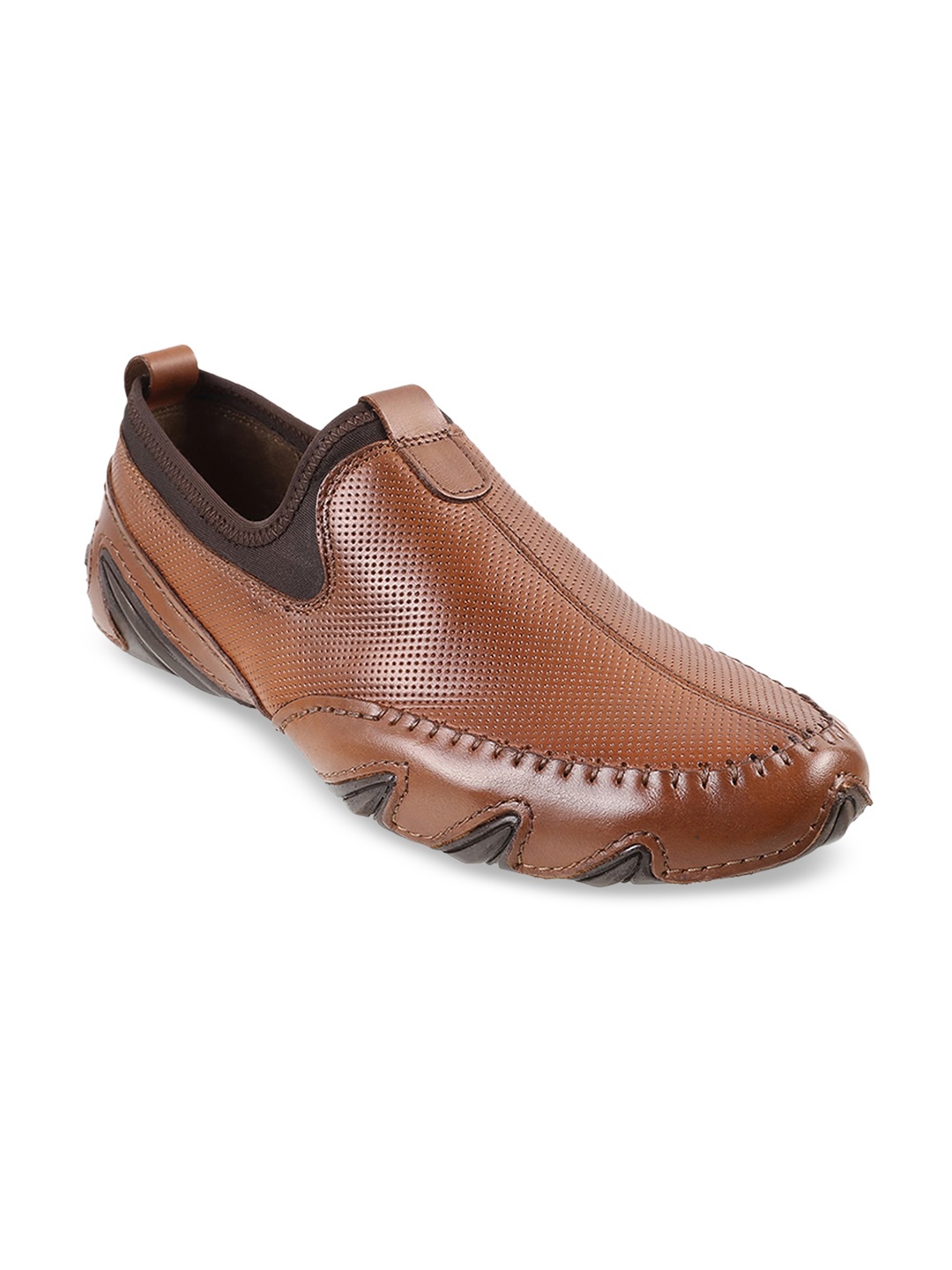 

Metro Men Perforations Leather Comfort Insole Basics Loafers, Tan