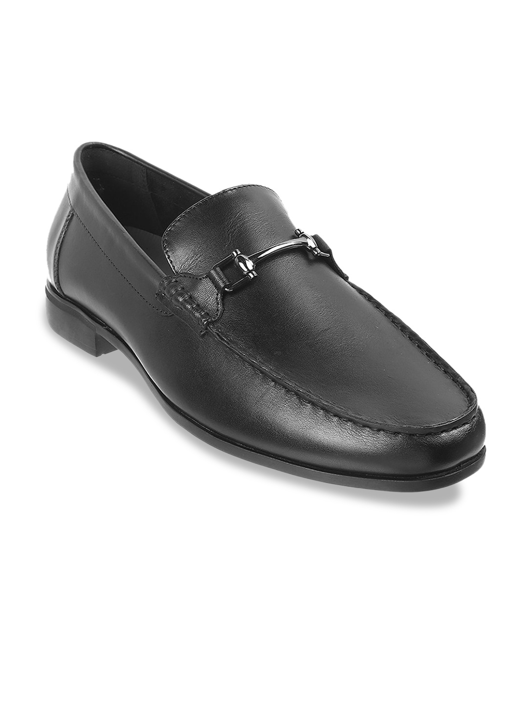 

DAVINCHI Men DAVINCHI Leather Comfort Insole Horsebit Loafers, Black
