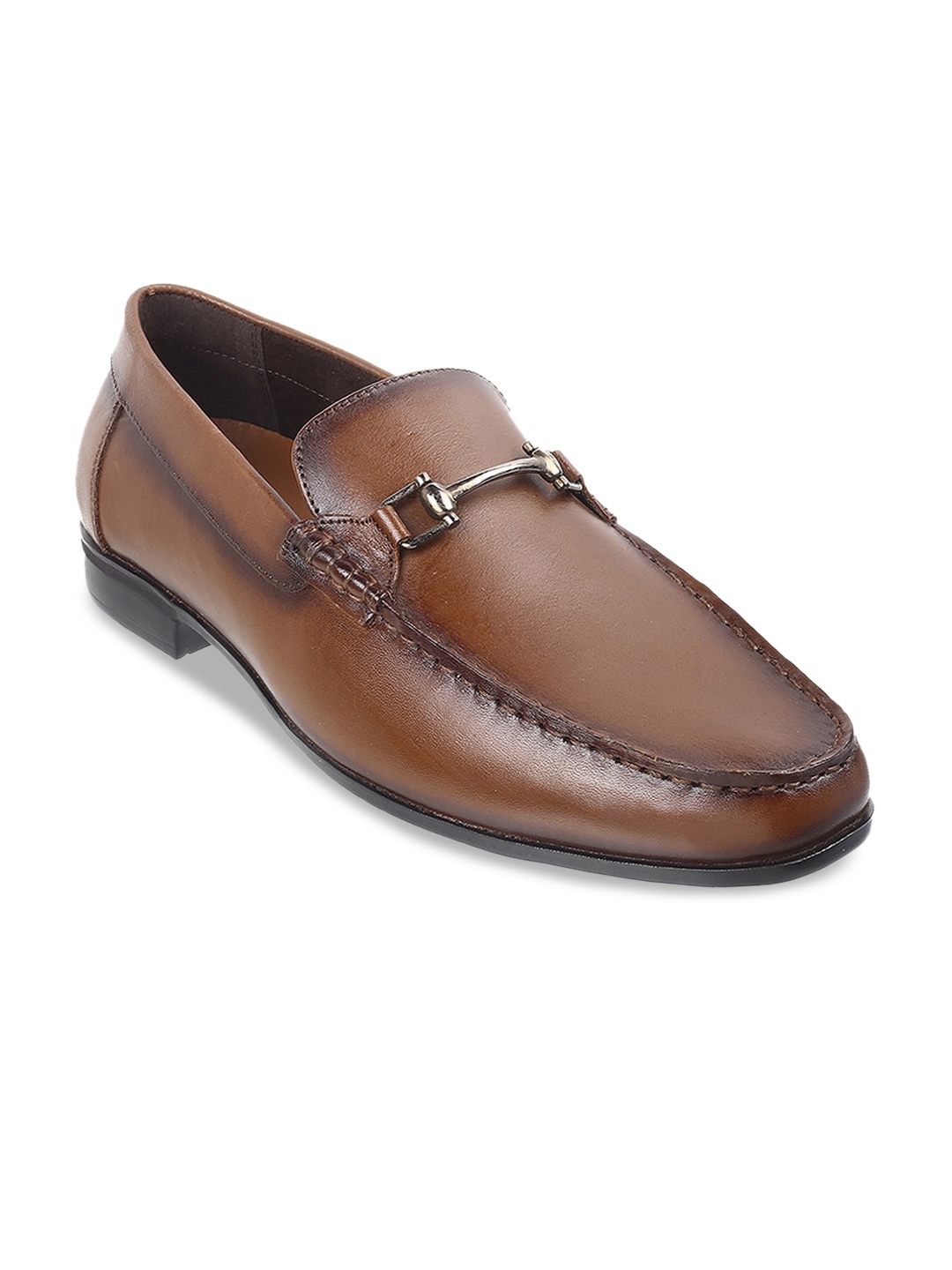 

DAVINCHI Men DAVINCHI Leather Comfort Insole Horsebit Loafers, Brown