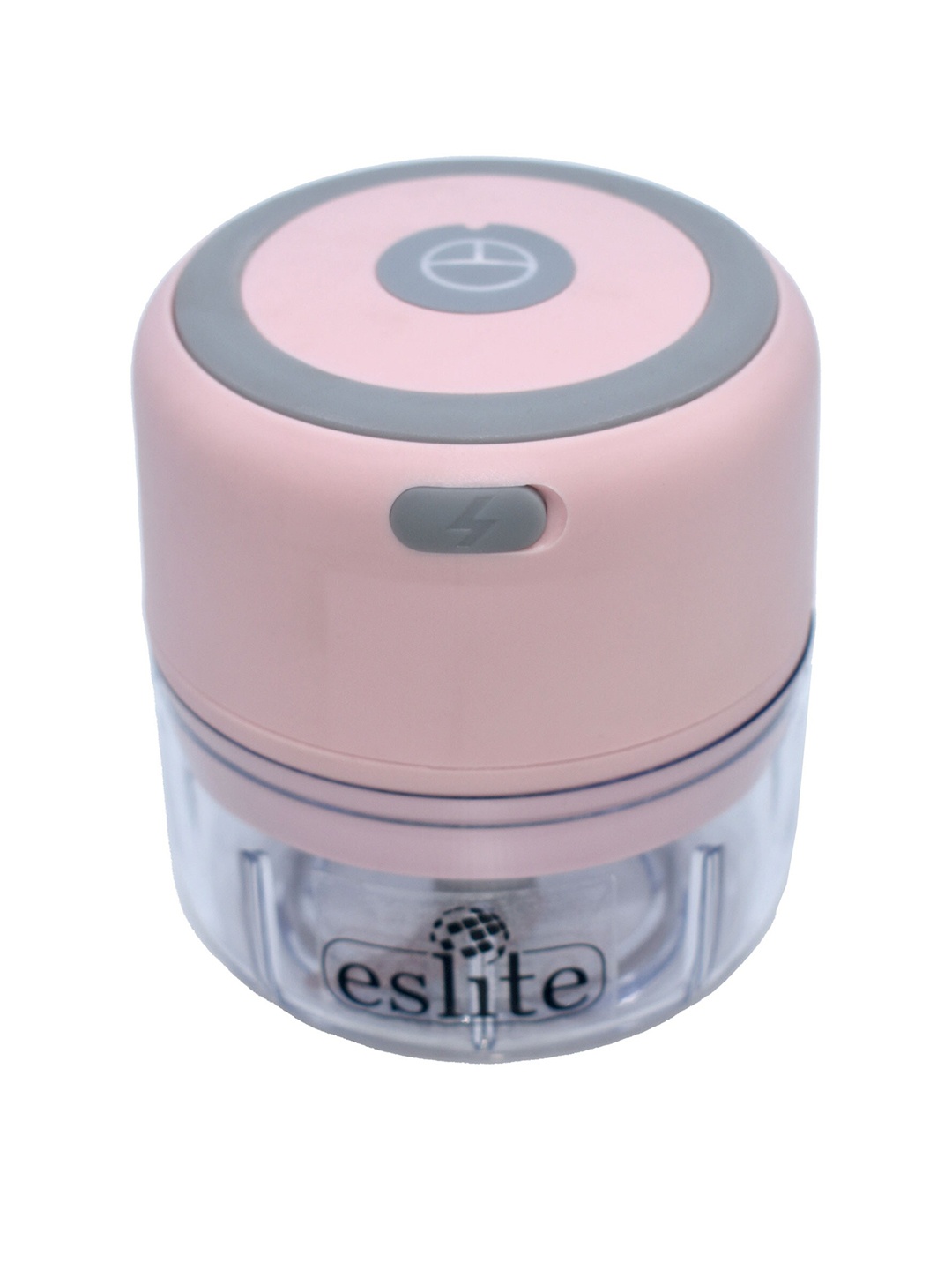 

Eslite Pink & Transparent Wireless Electrical Mini Food Chopper With Stainless Steel Blade