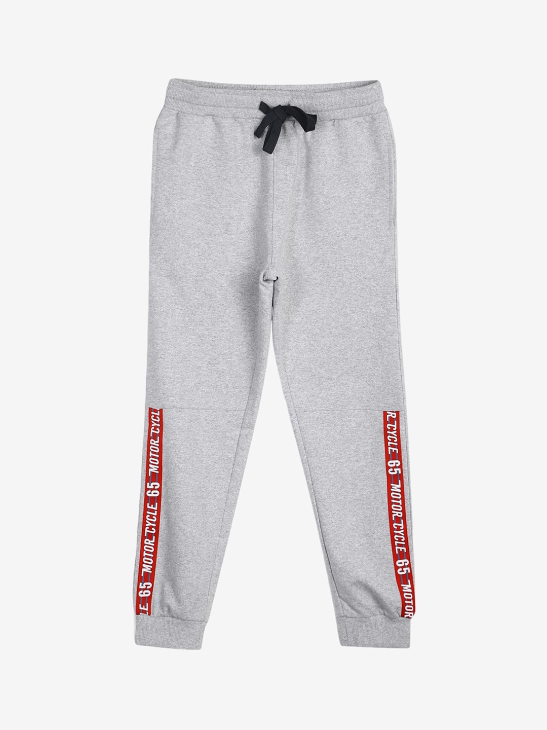 

Alan Jones Boys Typography Printed Regular Fit Joggers, Grey