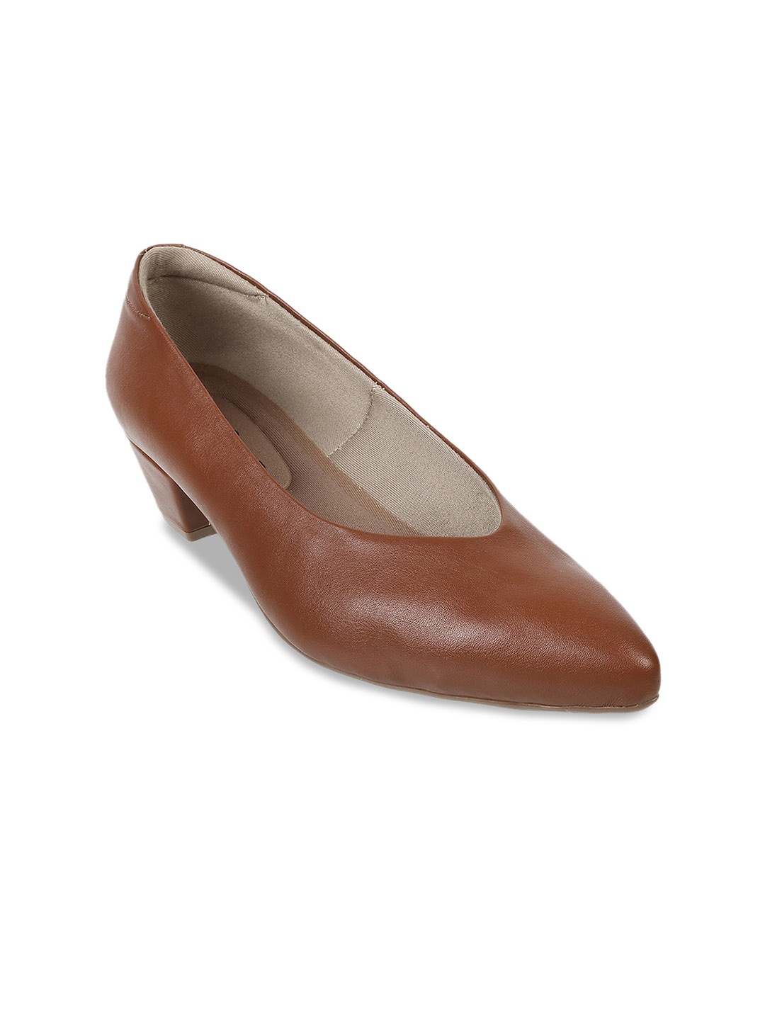 

Metro Textured Block Heel Pumps, Tan