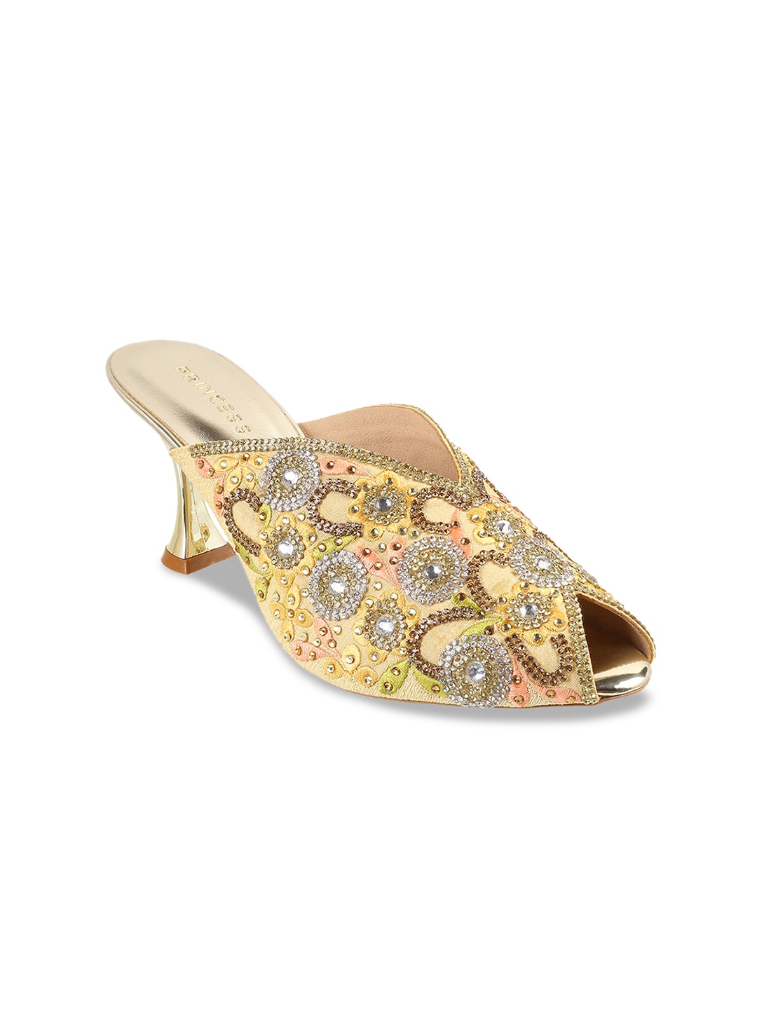 

Metro Embellished Block Peep Toes, Gold