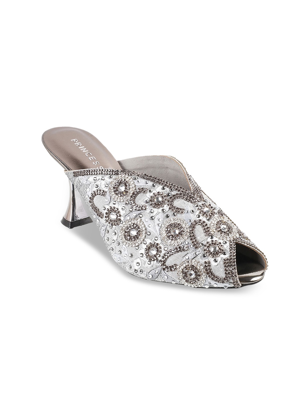 

Metro Embellished Block Peep Toes, Grey