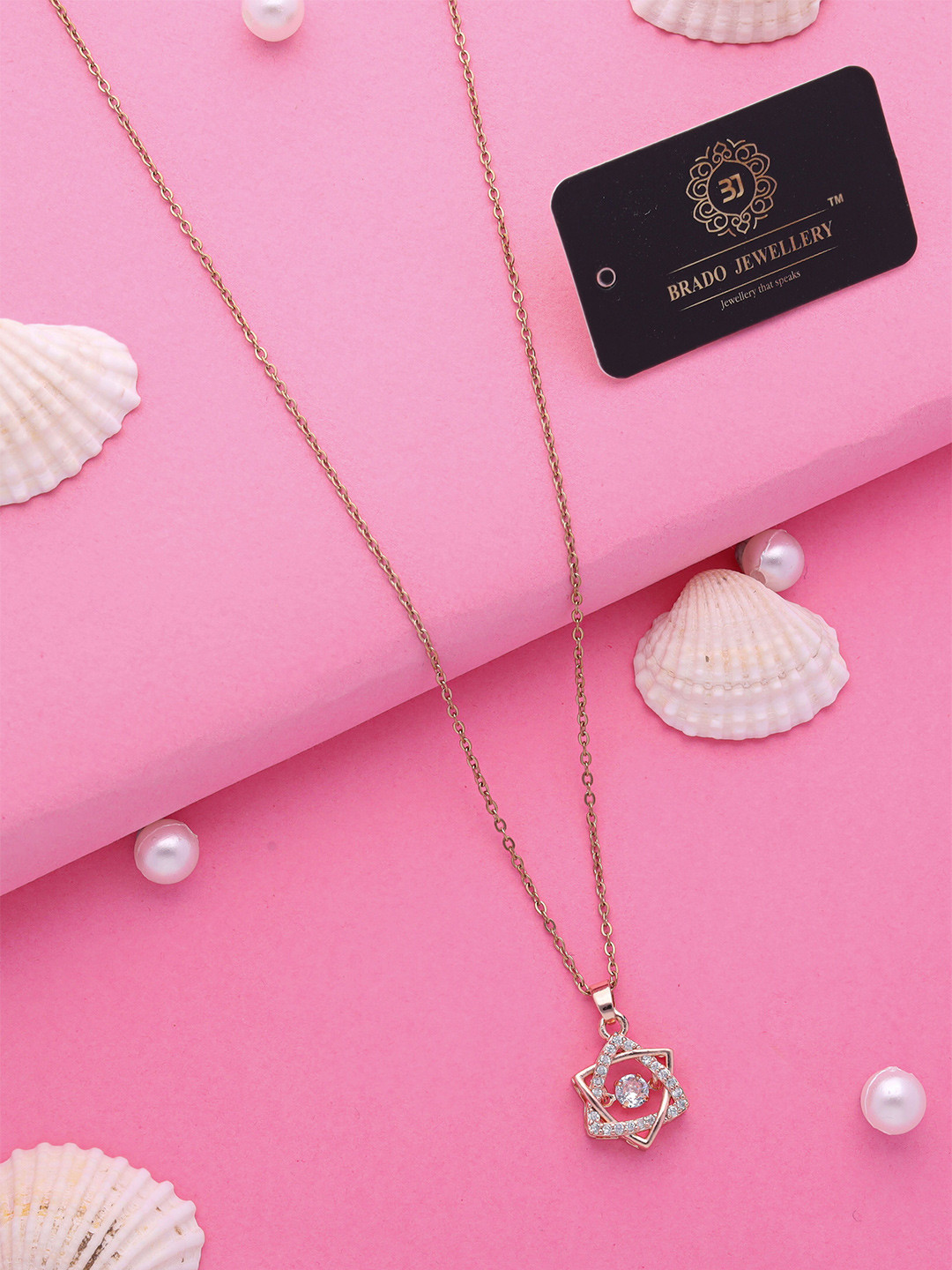 

Brado Jewellery Rose Gold & White Rose Gold-Plated Necklace