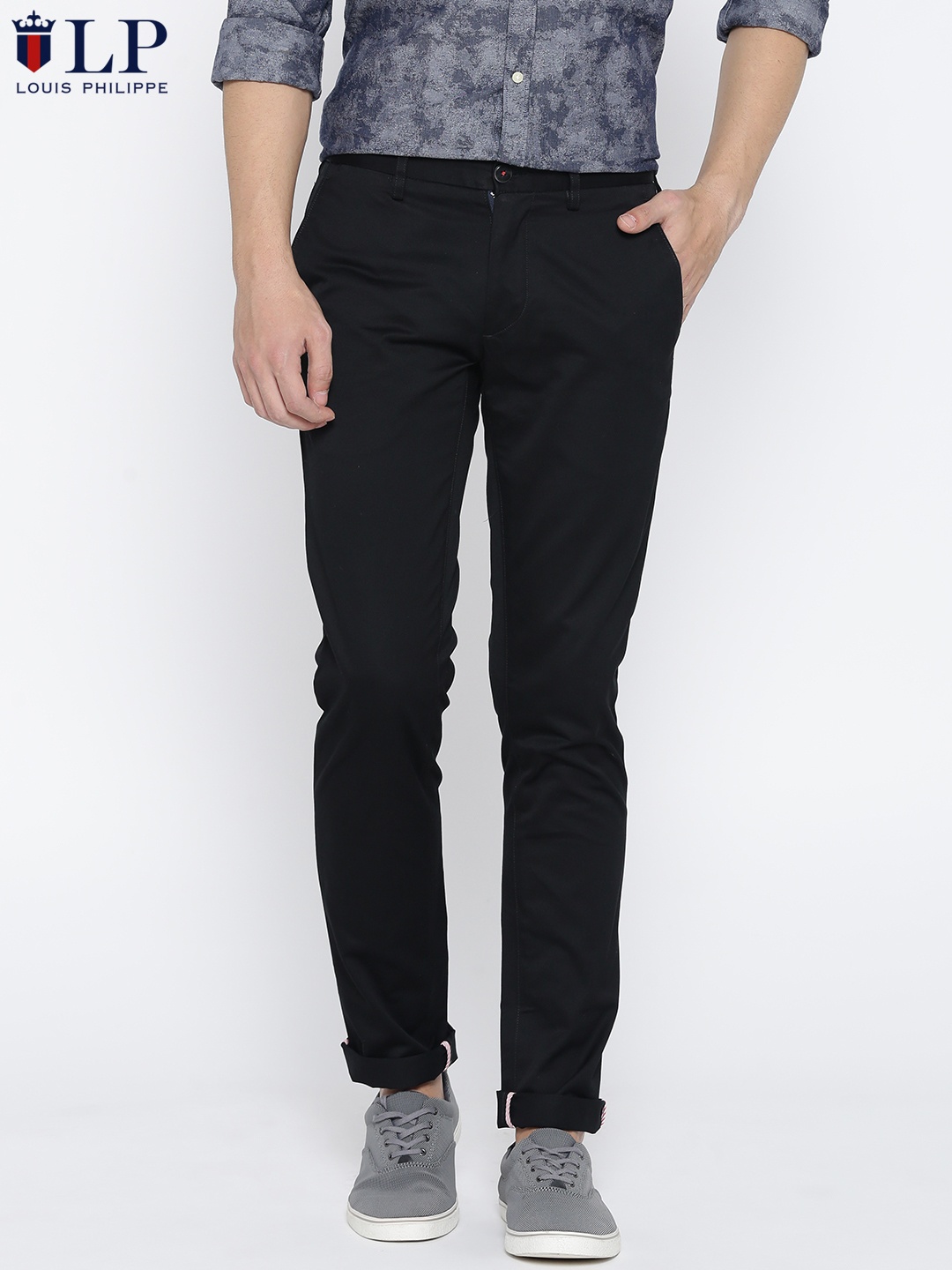 

Louis Philippe Sport Men Black Slim Fit Solid Trousers