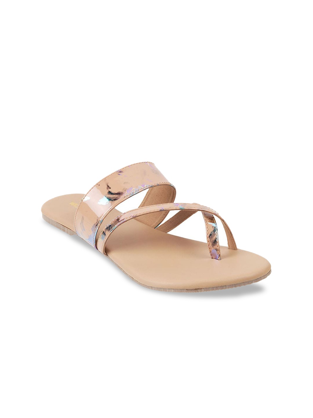 

WALKWAY by Metro Women Synthetic One Toe Flats, Beige