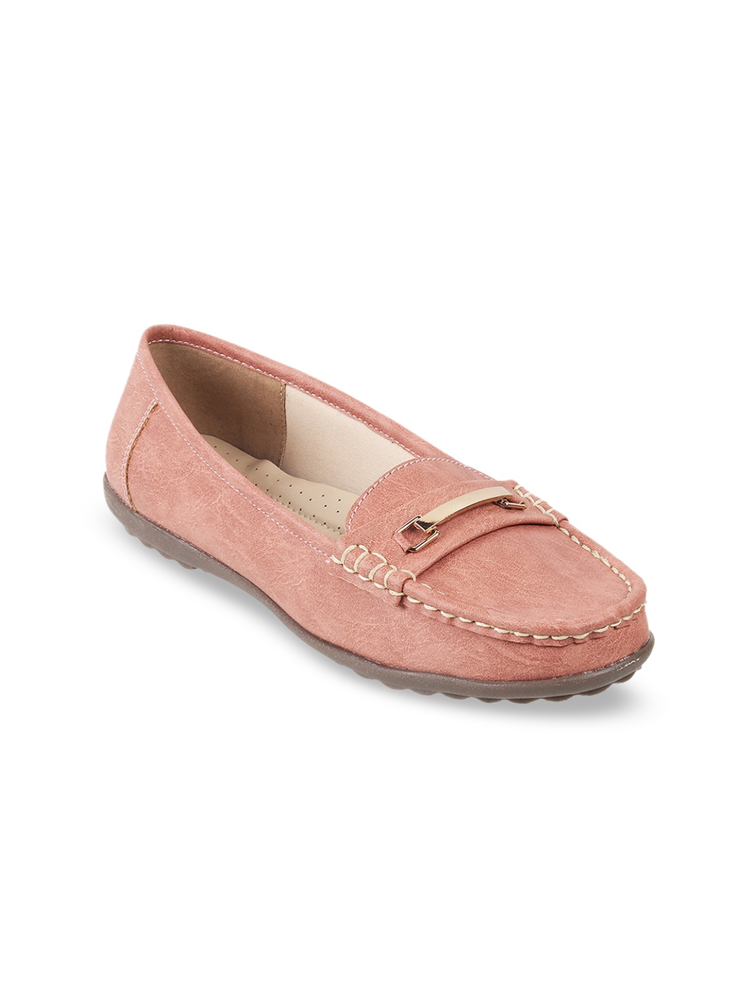

WALKWAY by Metro Women Textured Round Toe Loafers, Pink