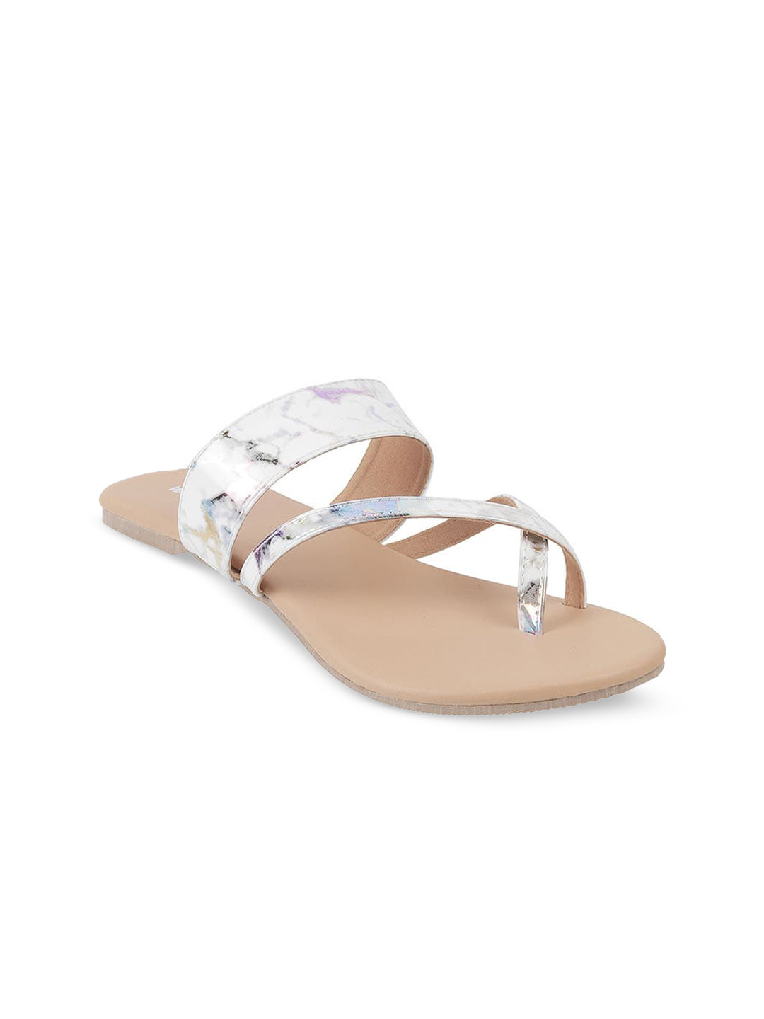

WALKWAY by Metro Women Synthetic One Toe Flats, White