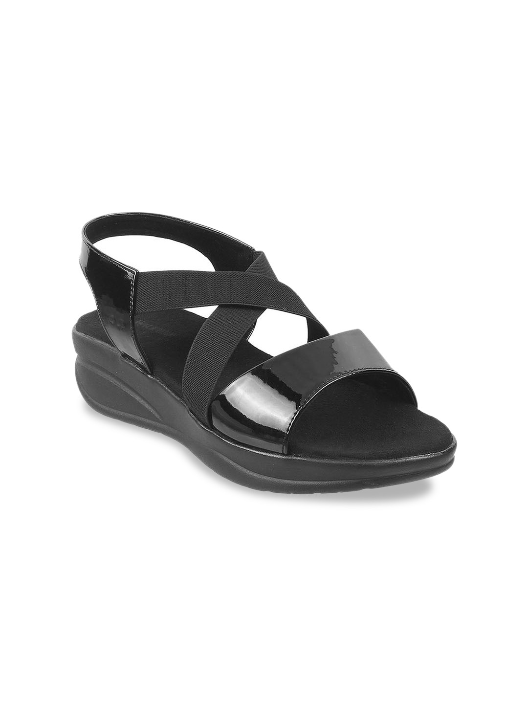 

WALKWAY by Metro Open Toe Wedge Heels, Black