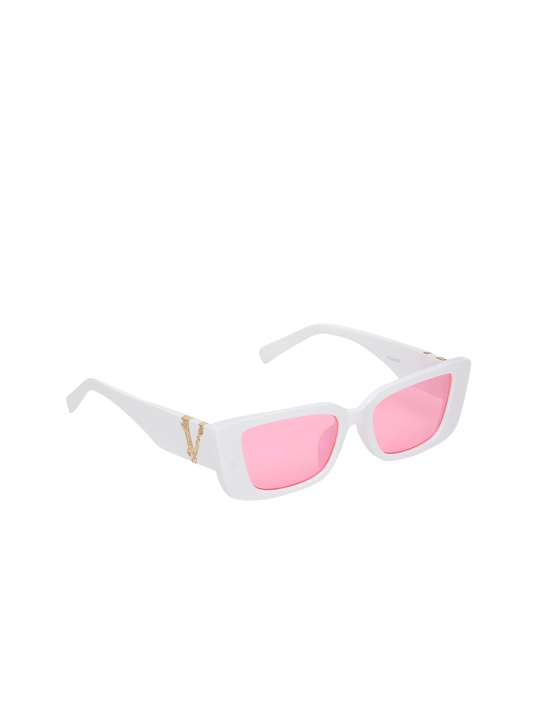 

CRIBA Full Rim Rectangle Sunglasses with UV Protected Lens VCR_CORN-WHT-PINK