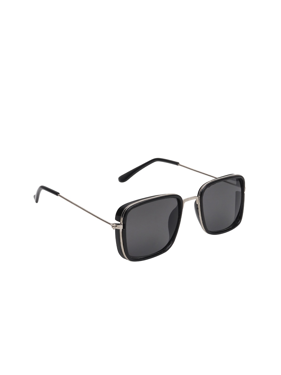 

CRIBA Full Rim Square Sunglasses with UV Protected Lens VCR_KS_PC_G-NBLK, Black