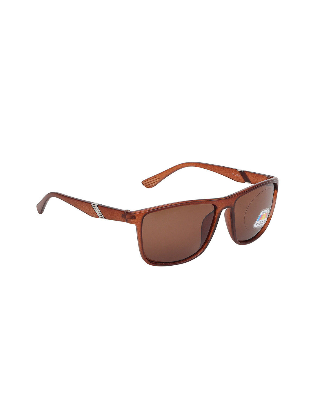 

CRIBA Full Rim Square Sunglasses with UV Protected Lens VCR_BRN_SIL-ARM, Brown