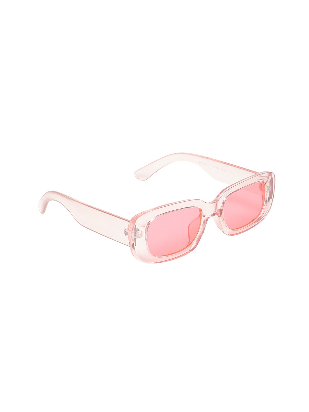 

CRIBA Full Rim Rectangle Sunglasses with UV Protected Lens VCR_TRANS-PINK_CANDY