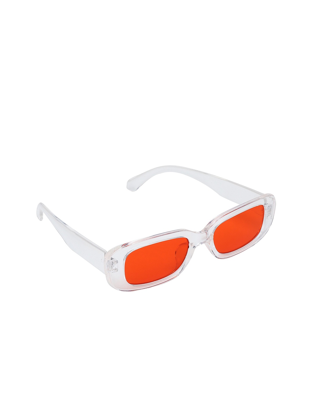 

CRIBA Full Rim Rectangle Sunglasses with UV Protected Lens VCR_CNDY_WHT-RED, White