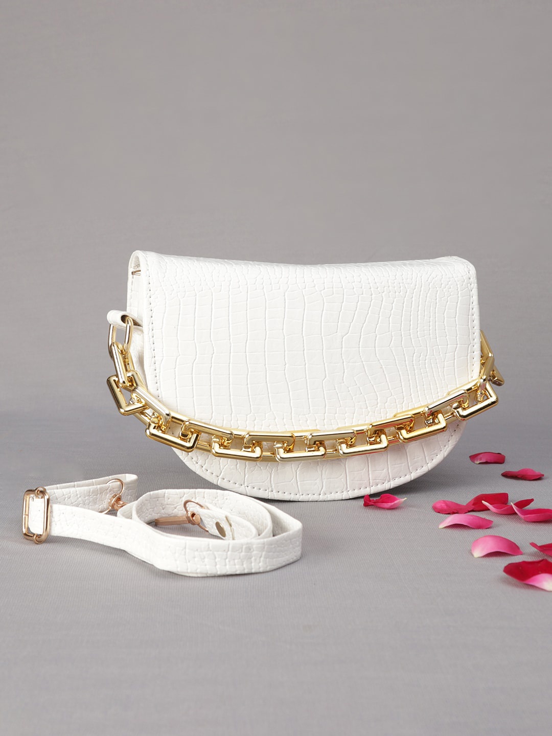 

MINI WESST Half Moon Sling Bag, White