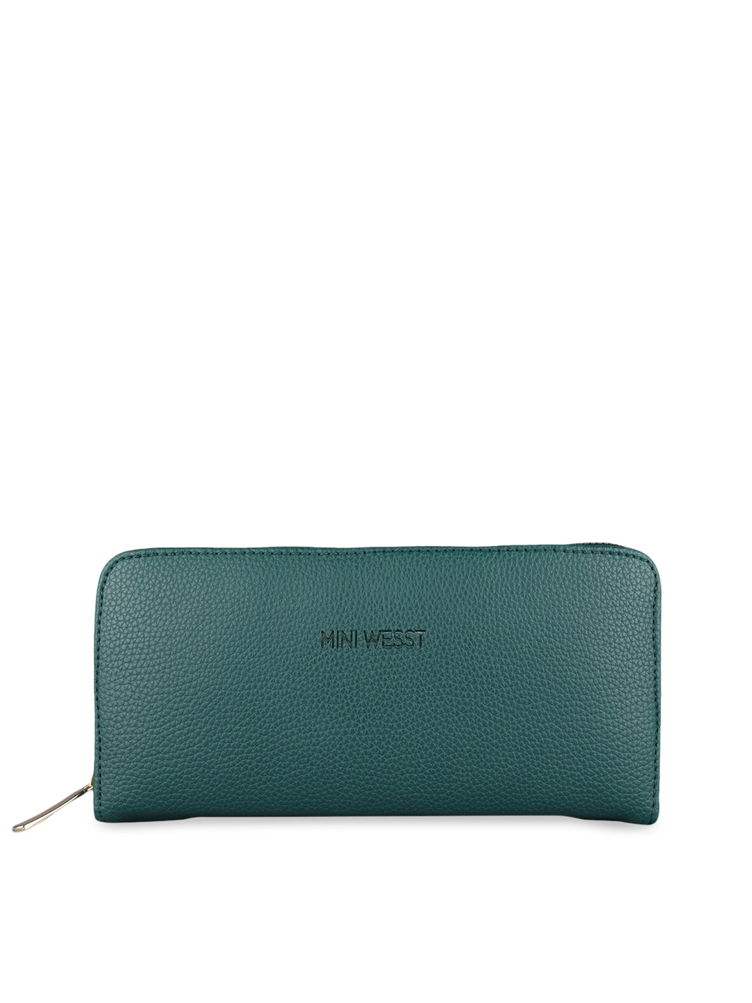 

MINI WESST Women Textured Zip Around Wallet, Green