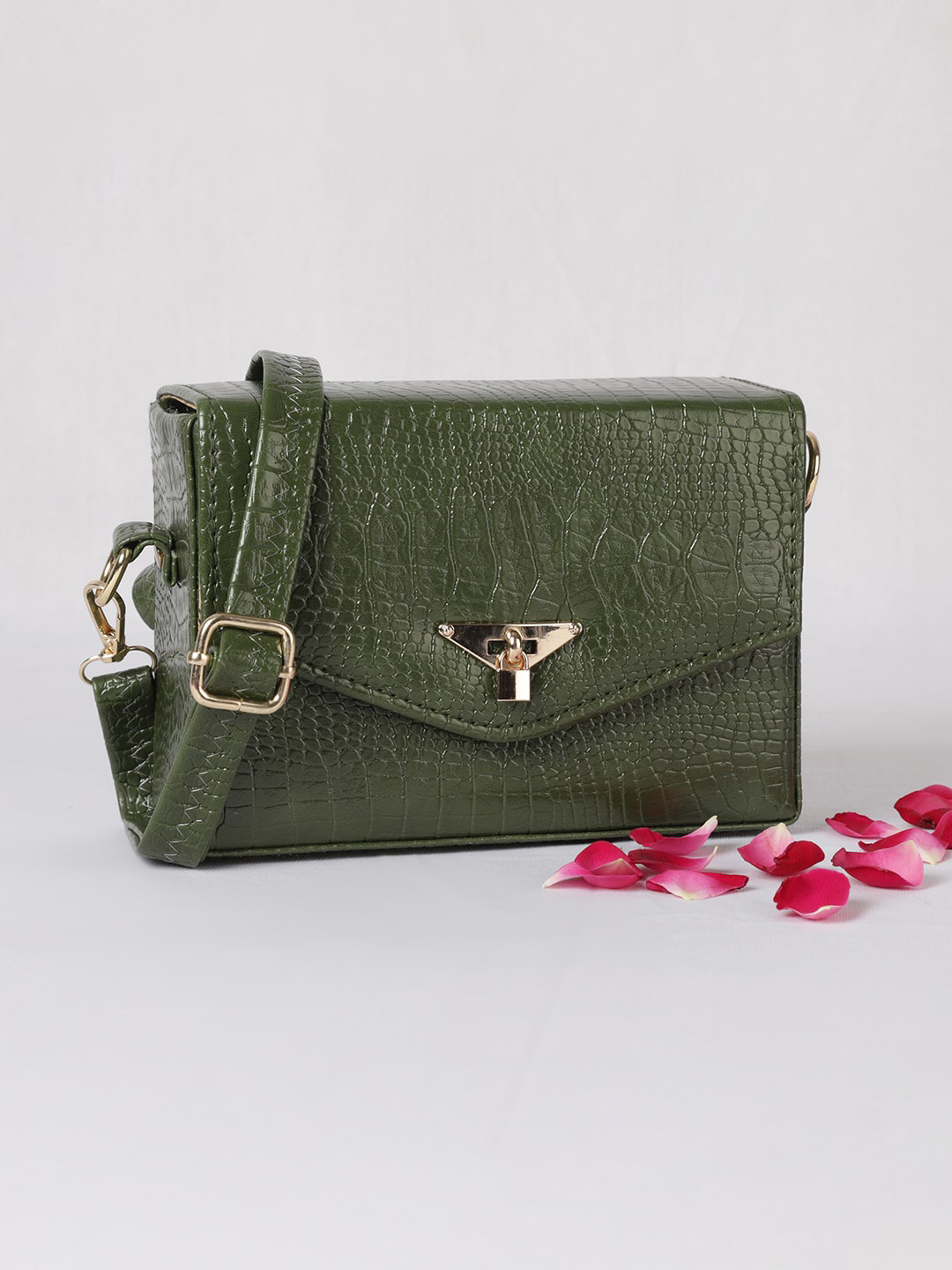 

MINI WESST Textured Structured Sling Bag, Green