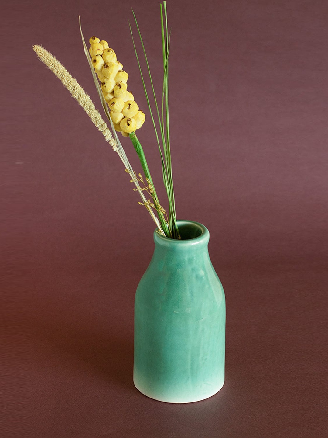 

The Wishing Chair Bisque Green Ceramic Bottle Vase