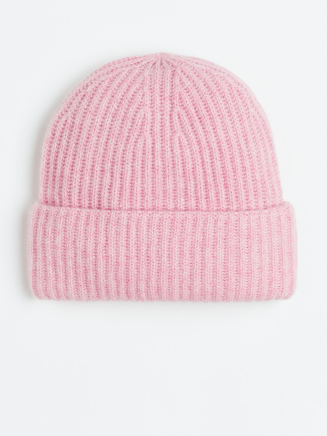 

H&M Women Rib-Knit Cashmere Hat, Pink