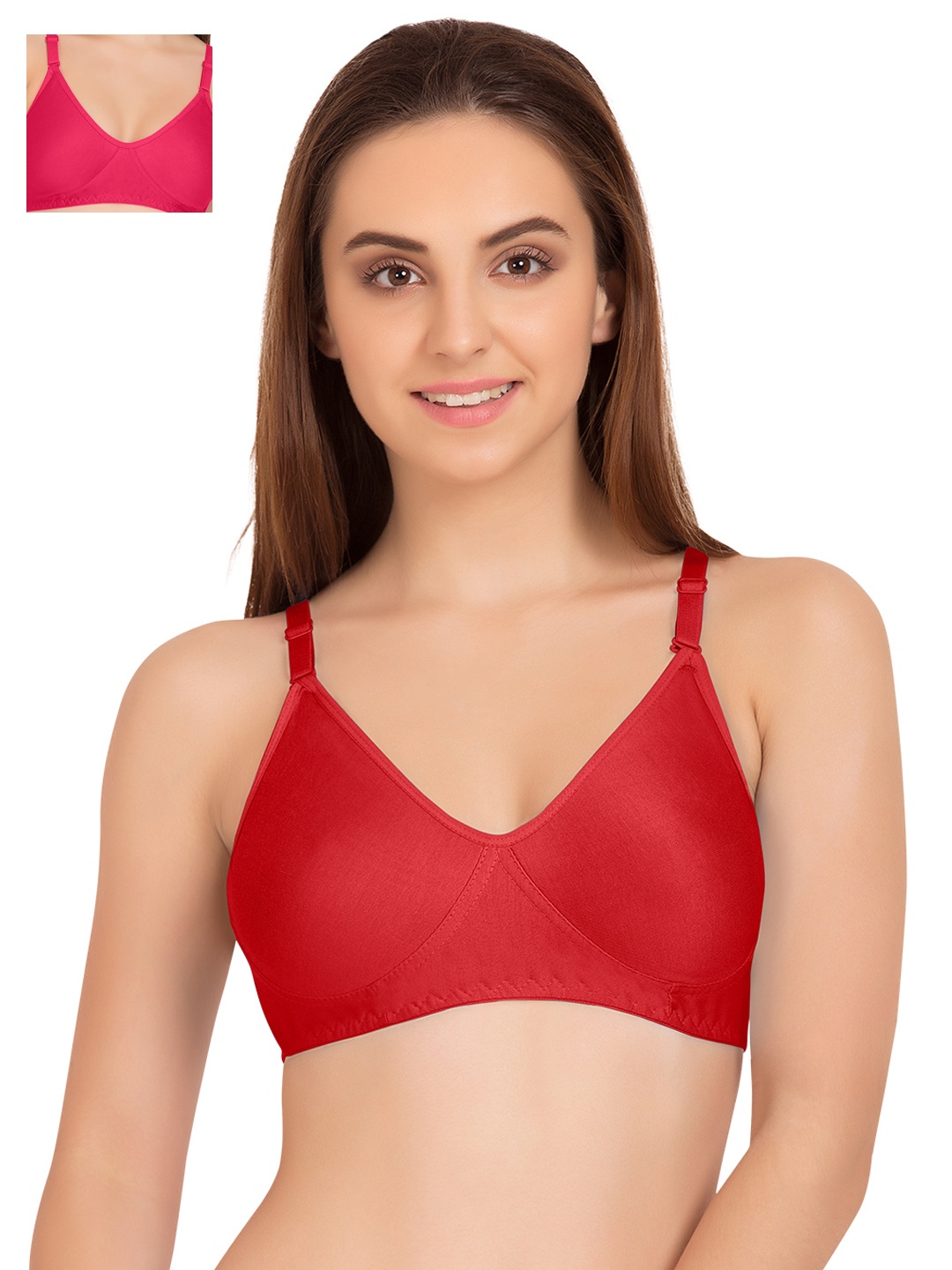 

Tweens Pack of 2 T-shirt Bras TW285, Pink