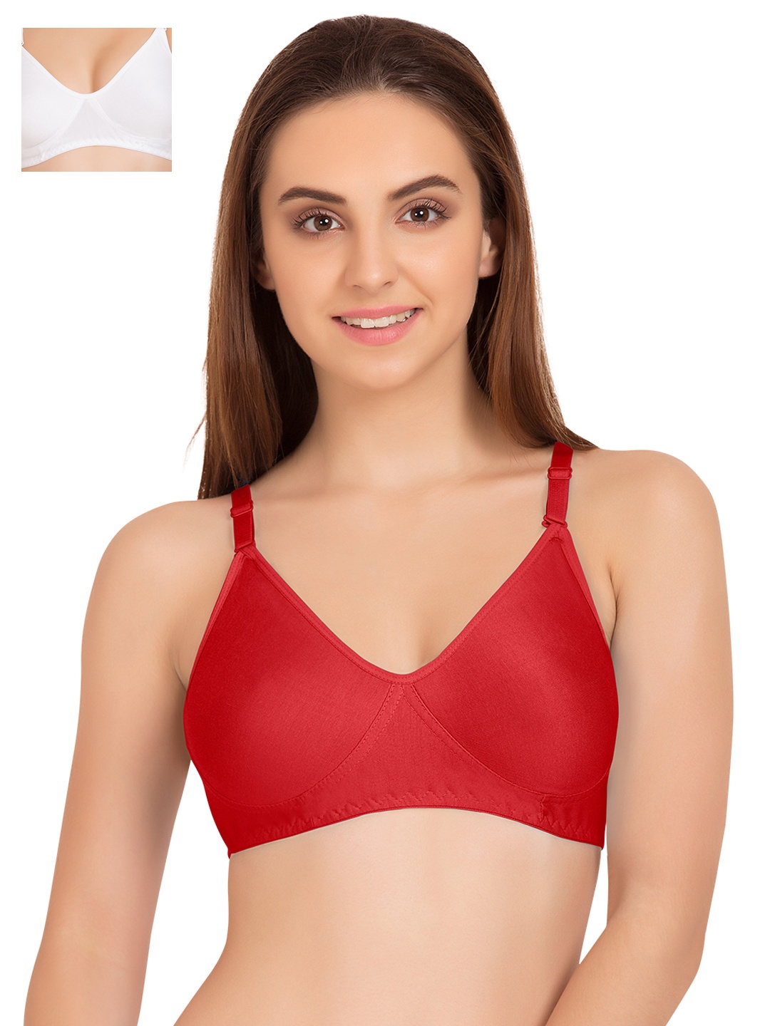 

Tweens Pack of 2 T-shirt Bras TW285, Red