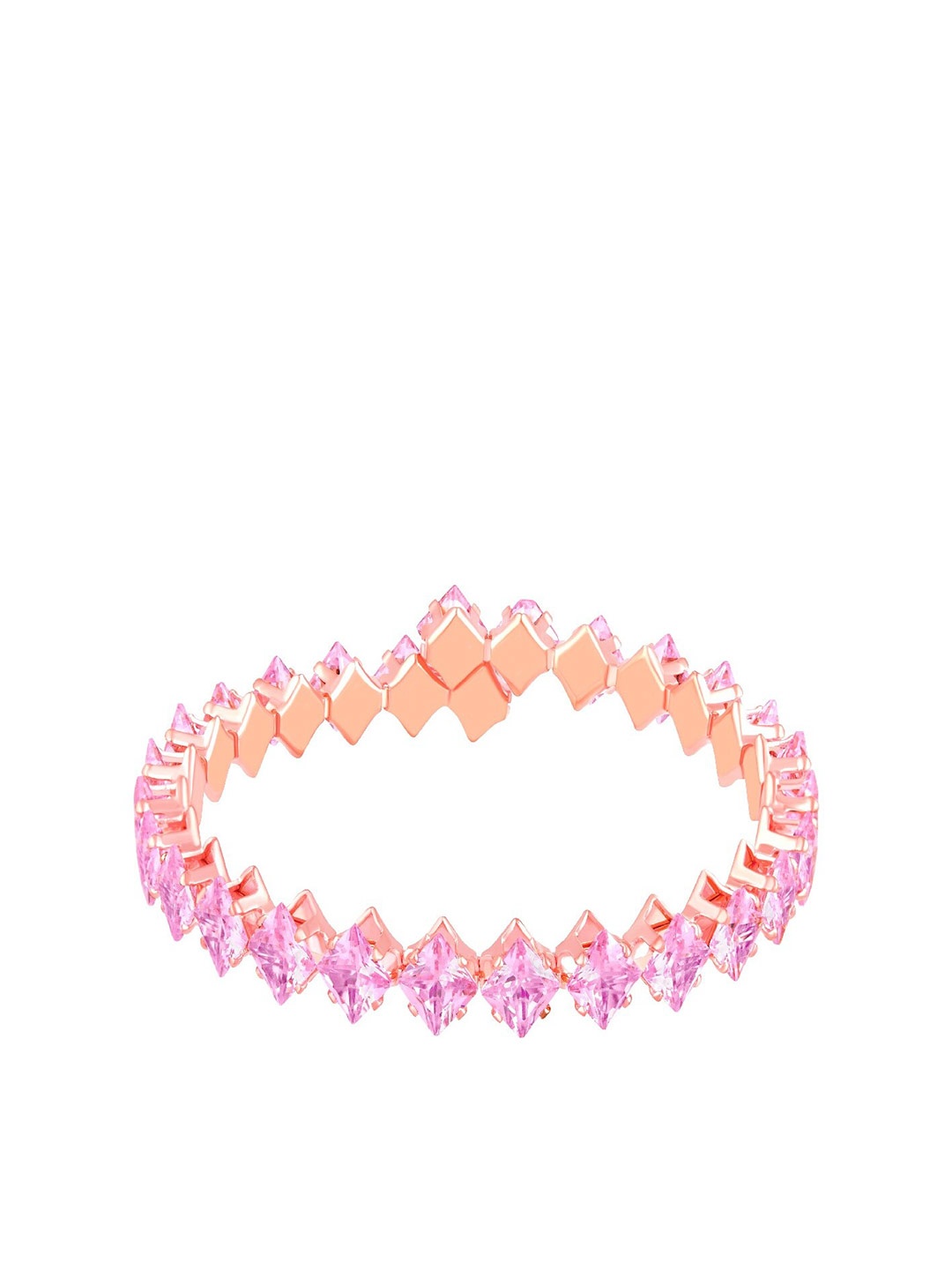 

Mahi Women Rose Gold-Plated Cubic Zirconia Kada Bracelet